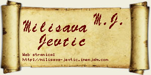 Milisava Jevtić vizit kartica